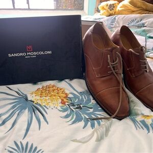 Sandro Moscoloni Tan Leather Oxfords